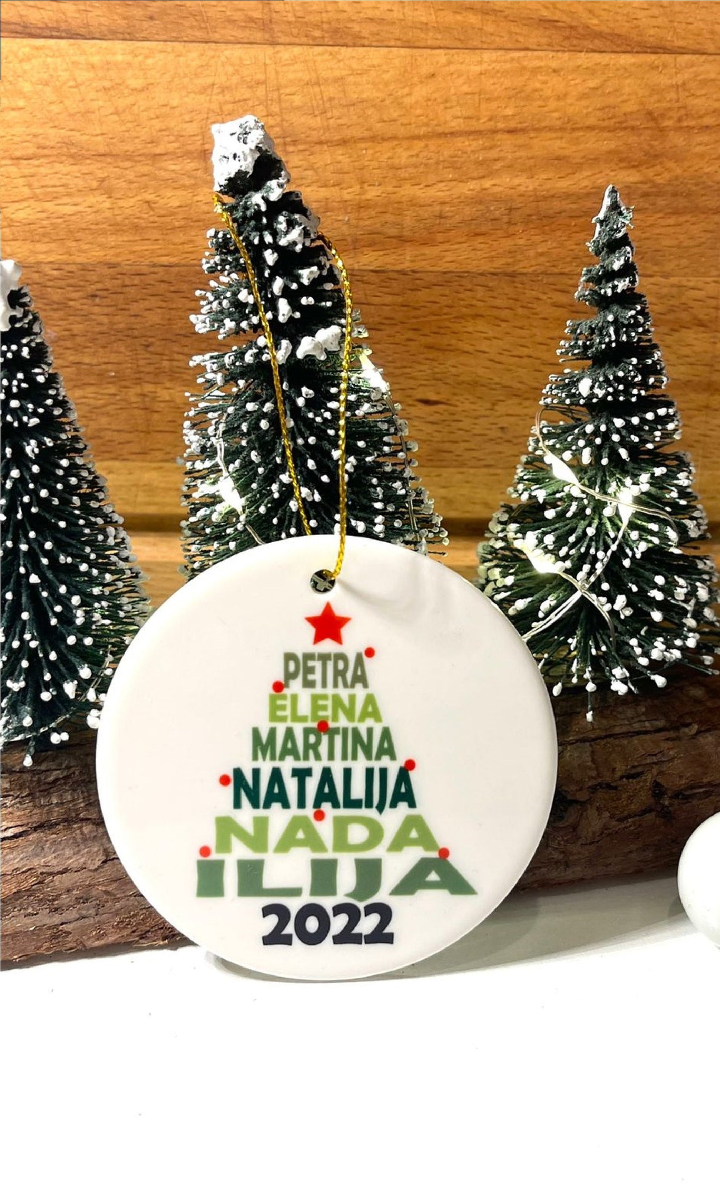 Beidseitig Bedruckt Weihnachtsanhänger Weichnachtsdeko Weihnachtsgeschenk Familie Weihnachtsornament Geschenk Personalisiert Weihnachten